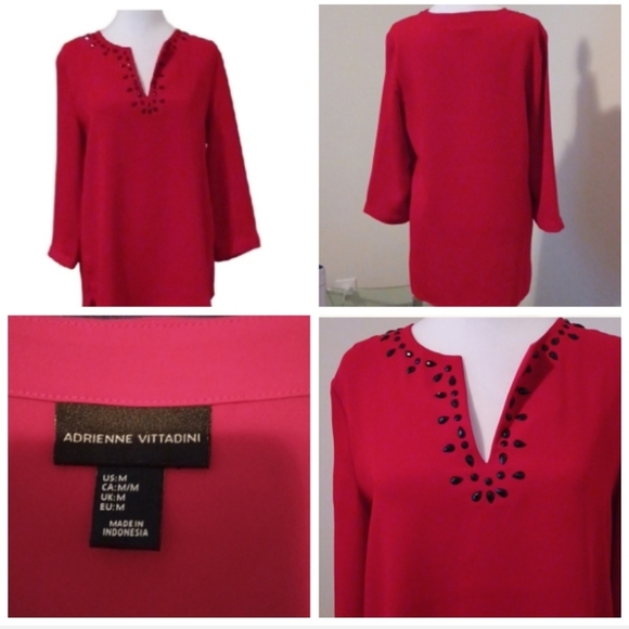 💙🐈‍⬛Elegant Red Women's Top - Picture 1 of 9